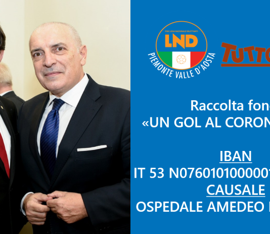 Raccolta fondi un gol al Coronavirus: noi ci siamo