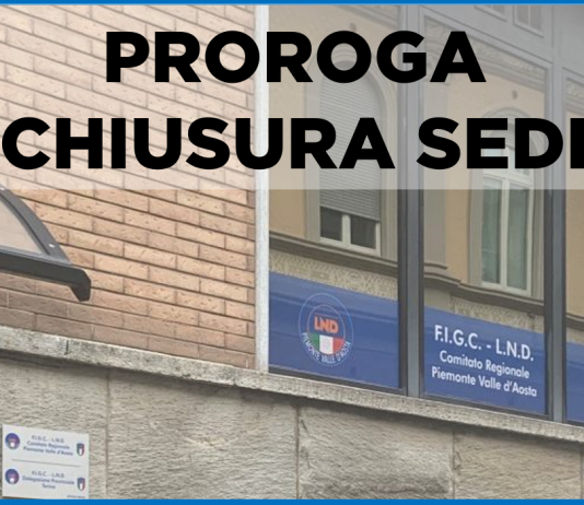 Proroga chiusura sedi Comitato Regionale