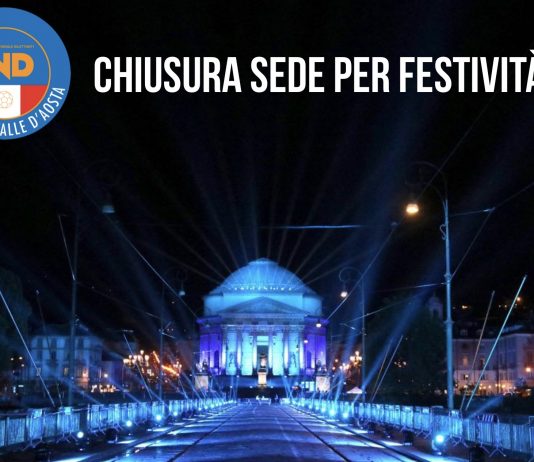 Mercoledì 24 giugno chiusura sede regionale