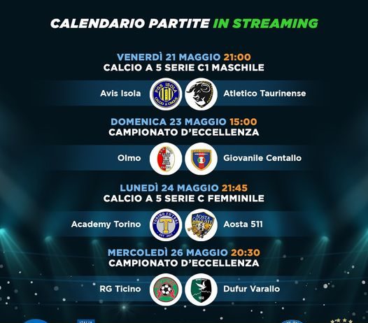 Live Streaming della settimana