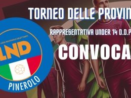 TORNEO DELLE PROVINCE – RAPPRESENTATIVA UNDER 14 PINEROLO – CONVOCATI 25 Aprile 2025