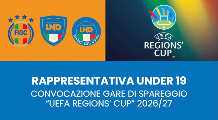 Rappresentativa Regionale Under 19 – Convocazione per lo spareggio Uefa Regions’ cup 2025 – PIEMONTE VALLE D’AOSTA – FRIULI VENEZIA GIULIA