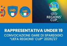 Rappresentativa Regionale Under 19 – Convocazione per lo spareggio Uefa Regions’ cup 2025 – PIEMONTE VALLE D’AOSTA – FRIULI VENEZIA GIULIA