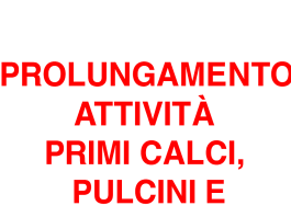 PROLUNGAMENTO ATTIVITÀ