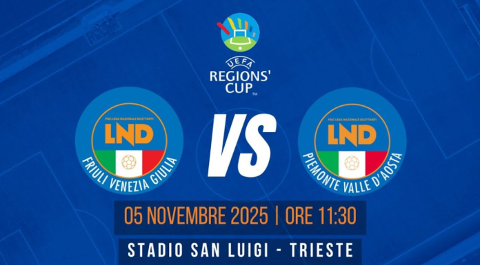 Uefa Regions’ Cup C.R. FRIULI V.G. – C.R. PIEMONTE V.A. – Mercoledì 5 Novembre 2025