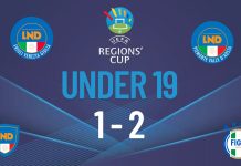 UEFA REGIONS’ CUP: il Piemonte Valle d’Aosta Under 19 vince 2-1 a Trieste nella gara di andata