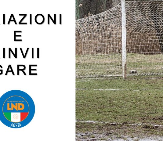 VARIAZIONI E RINVII GARE 14-15 Febbraio 2026