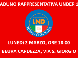 RADUNO RAPPRESENTATIVA UNDER 14 Lunedì 2 marzo 2026