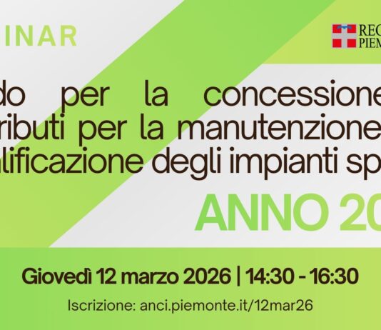 Bando Regionale 2026 per la Riqualificazione degli Impianti Sportivi – Webinar