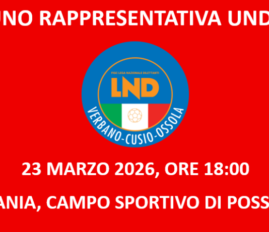 RADUNO RAPPRESENTATIVA UNDER 14 Lunedì 23 marzo 2026