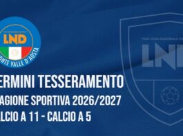 TERMINI DI TESSERAMENTO Stagione Sportiva 2026/2027
