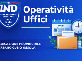 OPERATIVITÀ SEDE Dal 3 al 8 agosto 2026