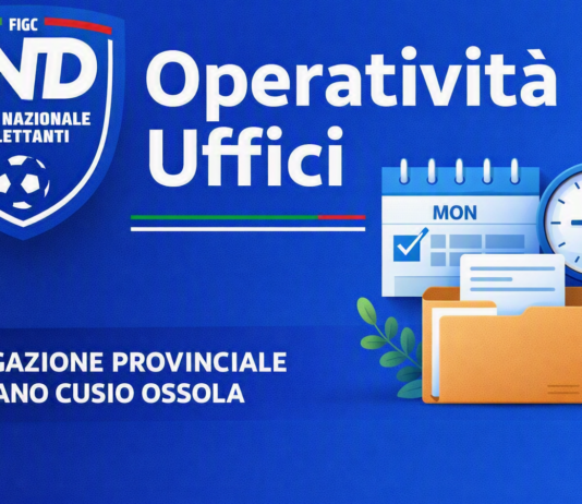 OPERATIVITÀ SEDE Dal 3 al 8 agosto 2026
