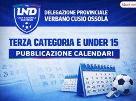 PUBBLICATI I CALENDARI DI TERZA E UNDER 15