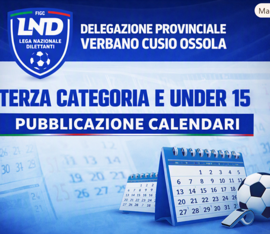 PUBBLICATI I CALENDARI DI TERZA E UNDER 15