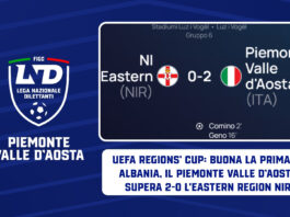 UEFA Regions’ Cup: buona la prima in Albania, il Piemonte Valle d’Aosta supera 2-0 l’Eastern Region NIR