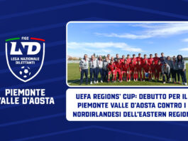 UEFA Regions’ Cup: debutto per il Piemonte Valle d’Aosta contro i nordirlandesi dell’Eastern Region